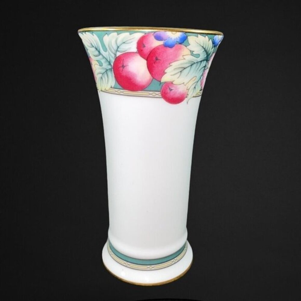 Vintage Royal Doulton Orchard Hill 5 Bud Vase Fine Bone 1994 England 5”T 3”D
